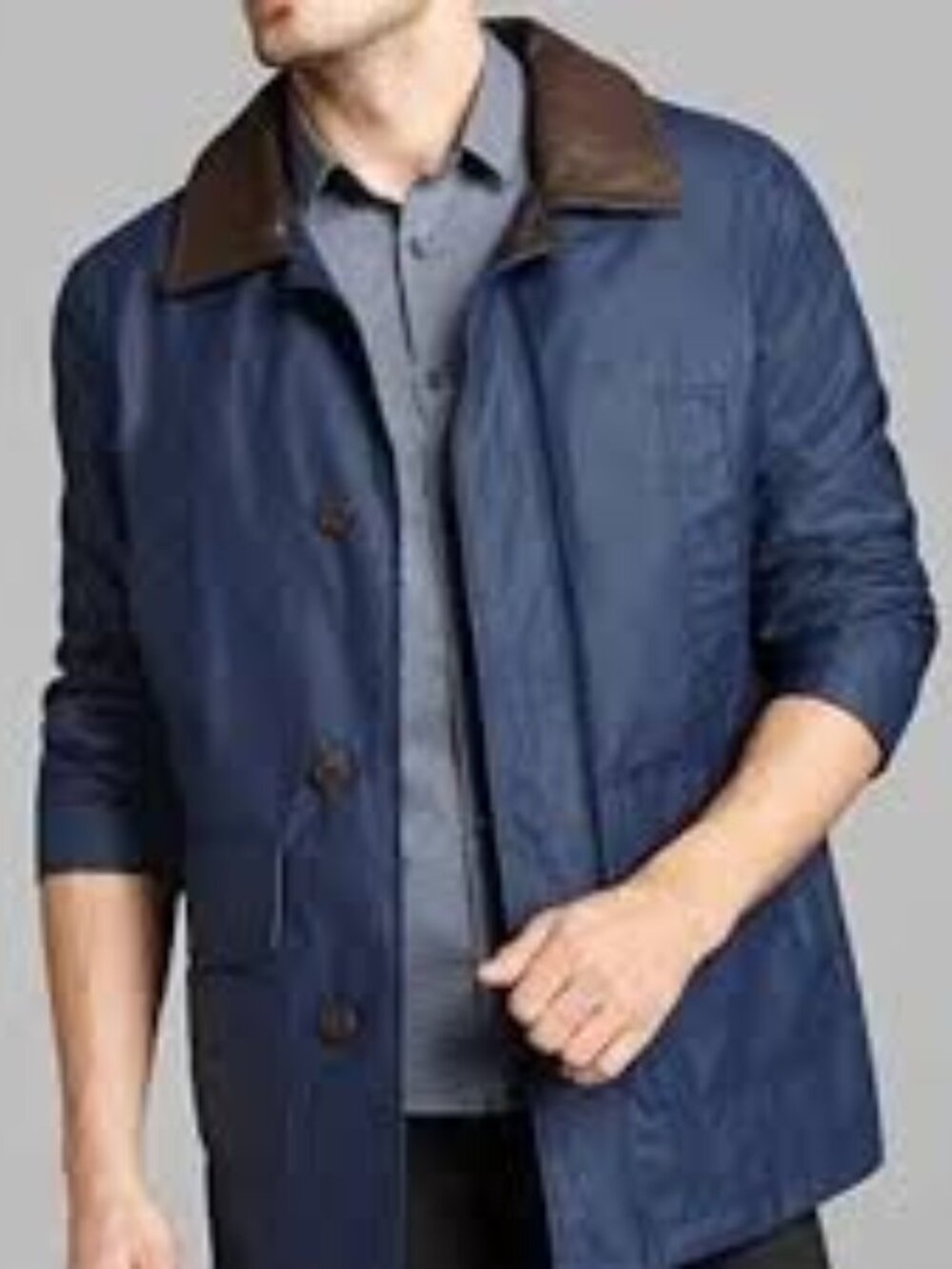 Cole Haan Windbreaker with Lambskin Collar